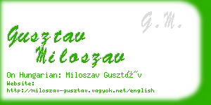 gusztav miloszav business card